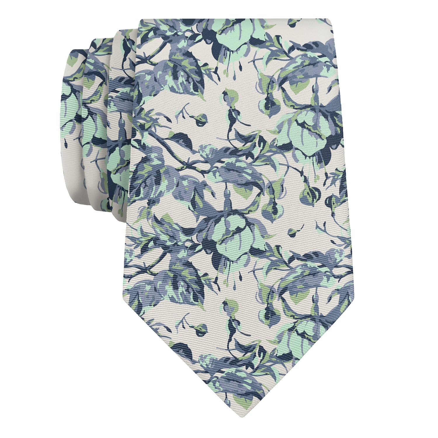 Abstract Floral Necktie - Rolled - Knotty Tie Co.