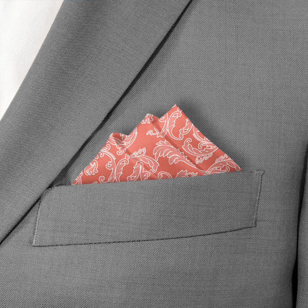 Adorned Paisley Pocket Square - Stairs Fold - Knotty Tie Co.