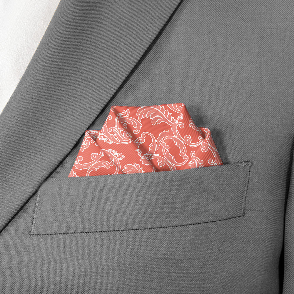 Adorned Paisley Pocket Square - Scalloped Fold - Knotty Tie Co.