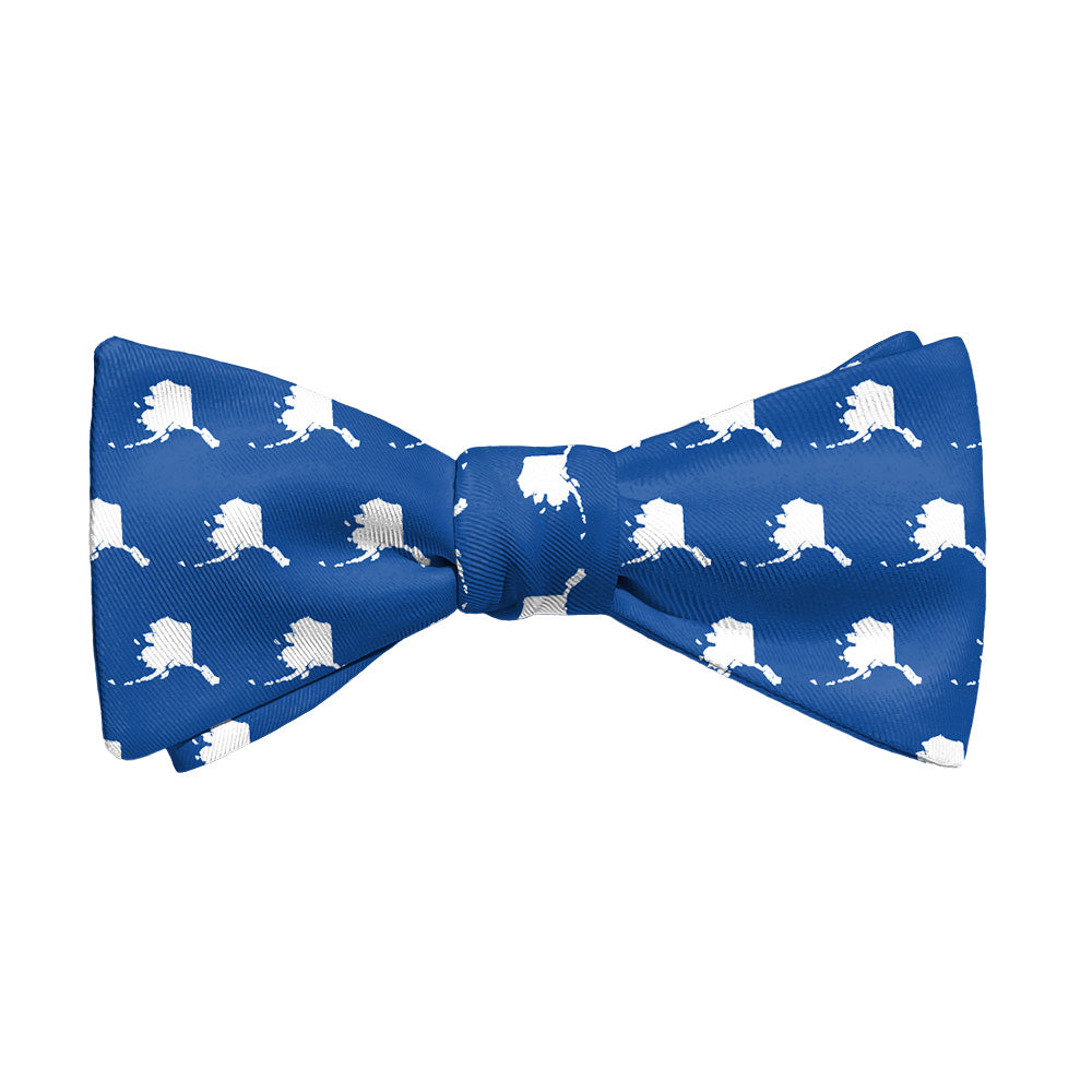 Alaska State Outline Bow Tie - Adult Extra-Long Self-Tie 18-21" - Knotty Tie Co.