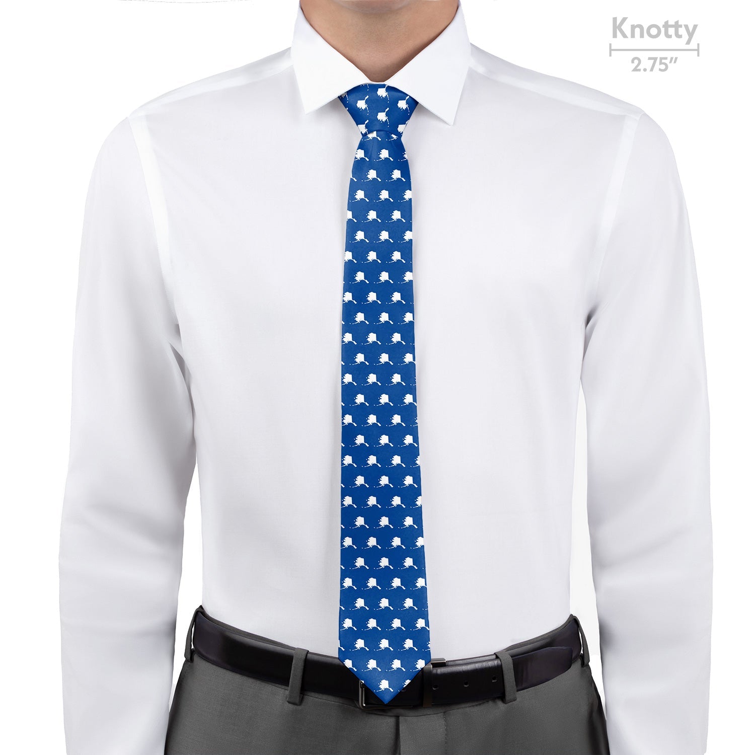 Alaska State Outline Necktie - Knotty - Knotty Tie Co.