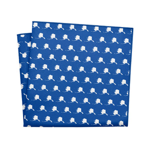 Alaska State Outline Pocket Square - 12" Square - Knotty Tie Co.