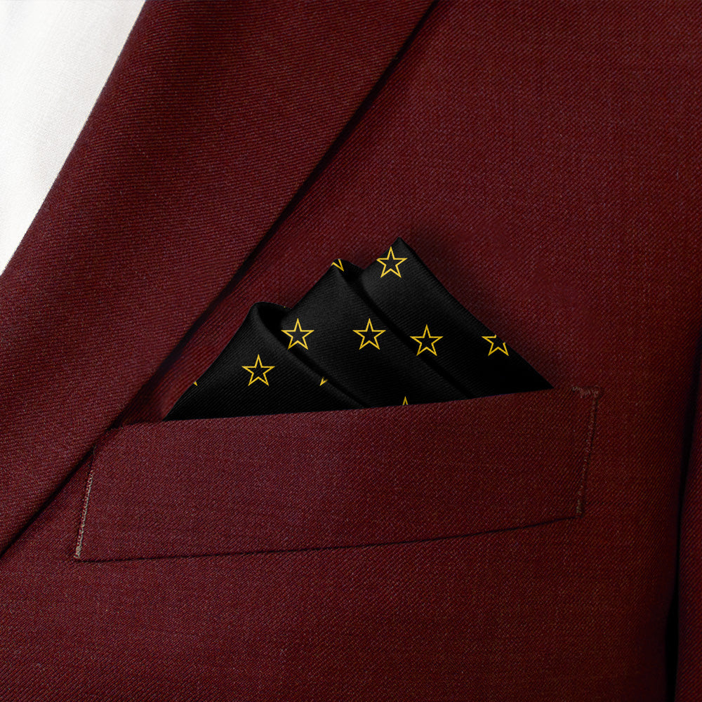 All Stars Pocket Square - Stairs Fold - Knotty Tie Co.