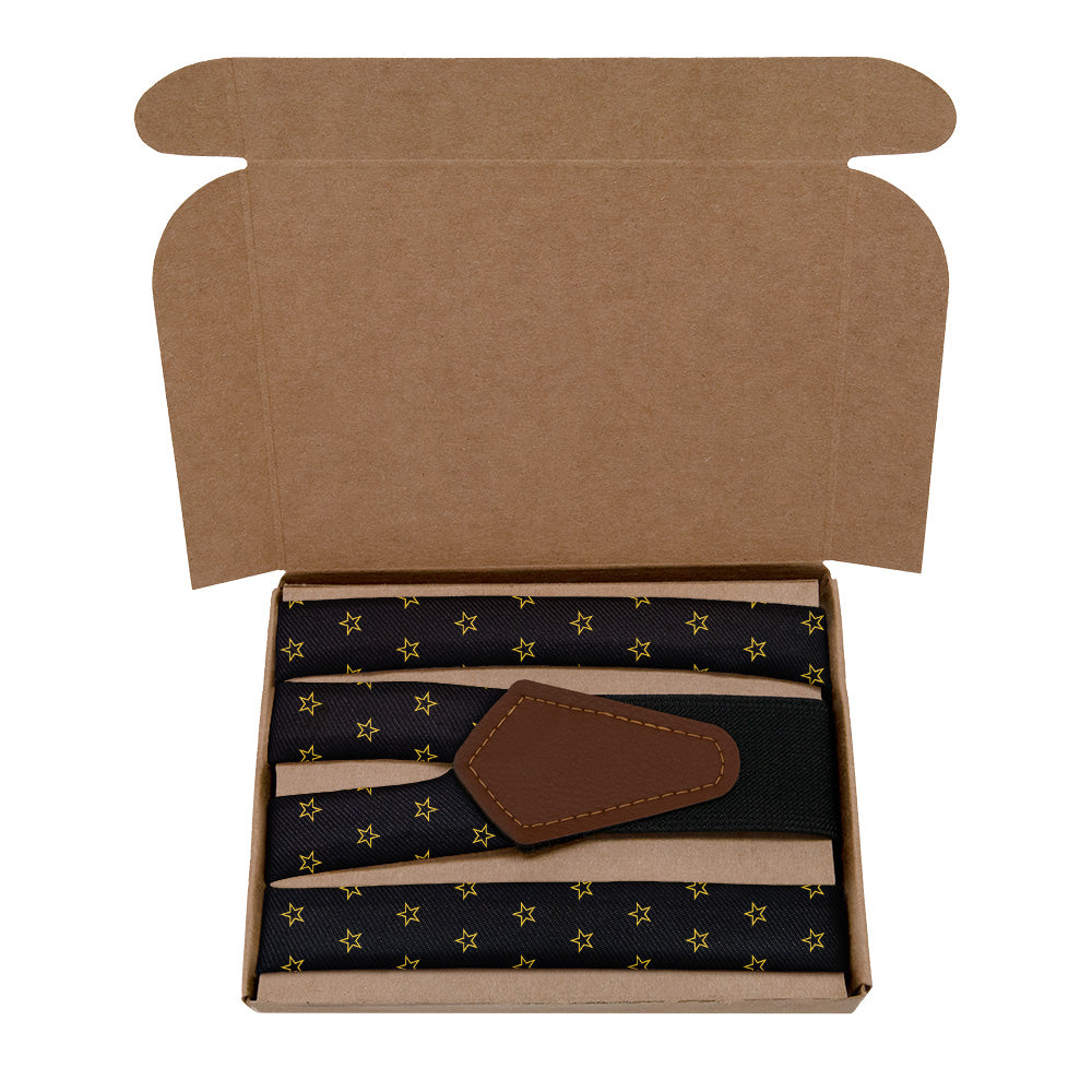 All Stars Suspenders - Kraft Gift Box Packaging - Knotty Tie Co.