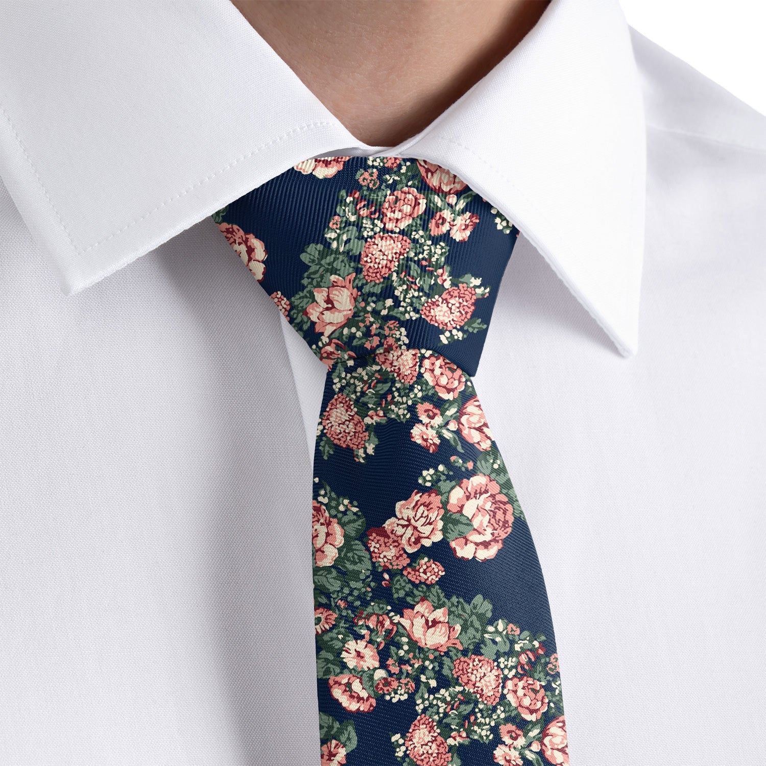 Allison Floral Necktie - Rolled - Knotty Tie Co.