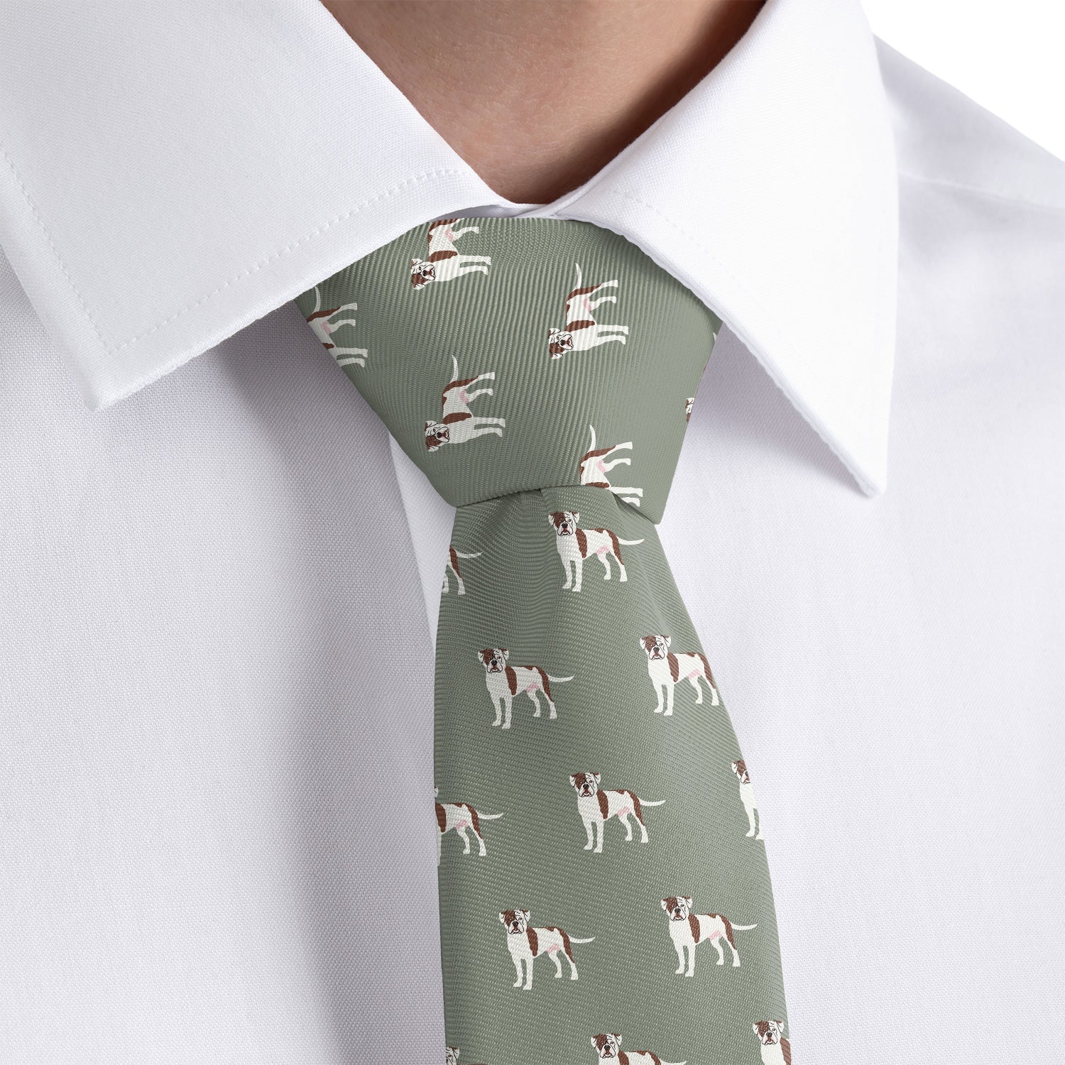 American Bulldog Necktie - Rolled - Knotty Tie Co.