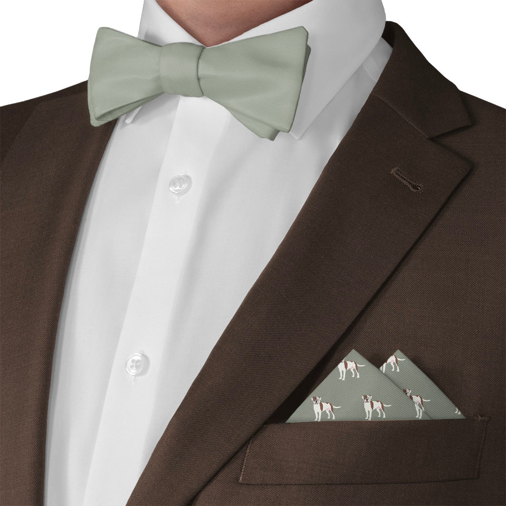 American Bulldog Pocket Square - Matching Bow Tie - Knotty Tie Co.