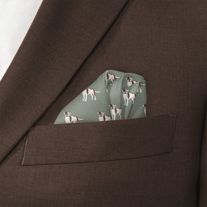 American Bulldog Pocket Square - Wave Fold - Knotty Tie Co.