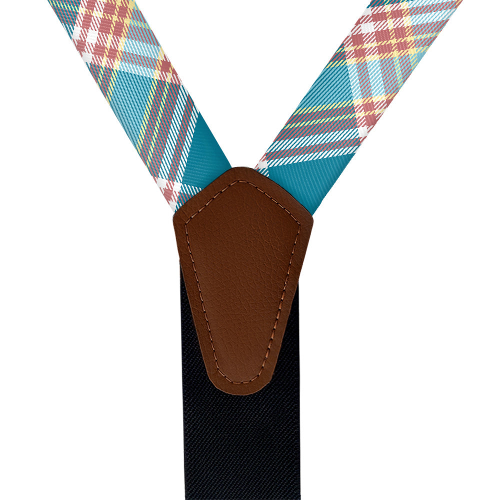 American Plaid Suspenders - Vegan Leather Y-Back - Knotty Tie Co.