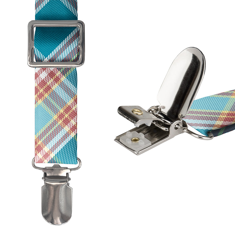 American Plaid Suspenders - Hardware and Strap - Knotty Tie Co.