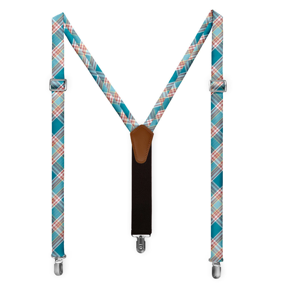 American Plaid Suspenders - Full Front View - Knotty Tie Co.