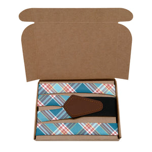 American Plaid Suspenders - Kraft Gift Box Packaging - Knotty Tie Co.