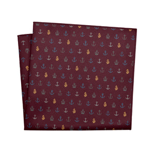 Anchors Away Pocket Square - 12" Square - Knotty Tie Co.