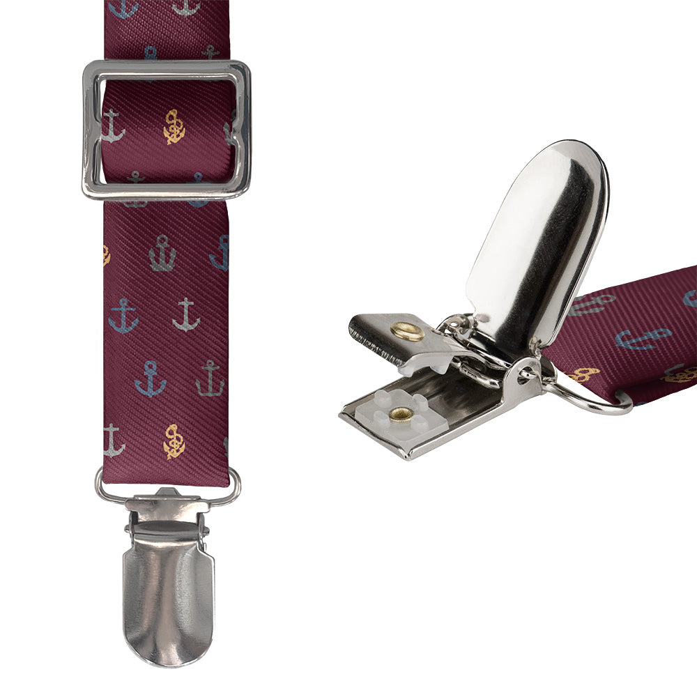 Anchors Away Suspenders - Hardware and Strap - Knotty Tie Co.