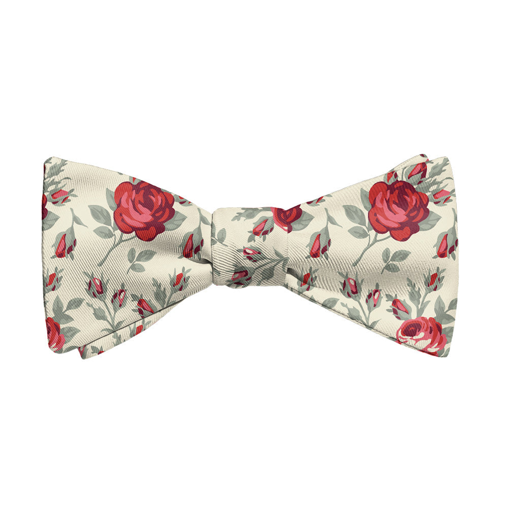 Antique Rose Bow Tie - Adult Extra-Long Self-Tie 18-21" - Knotty Tie Co.