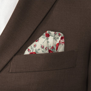 Antique Rose Pocket Square - Wave Fold - Knotty Tie Co.