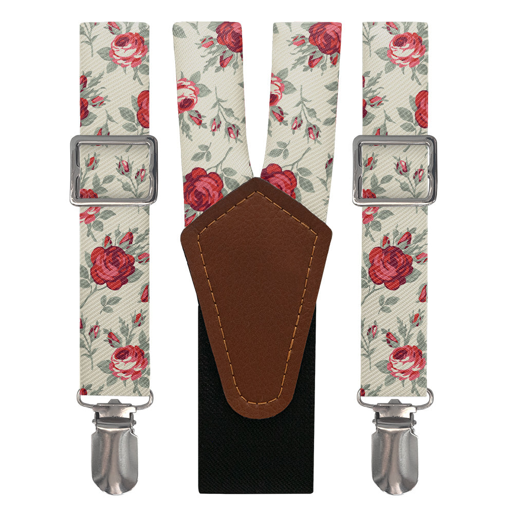 Antique Rose Suspenders - Main View - Knotty Tie Co.