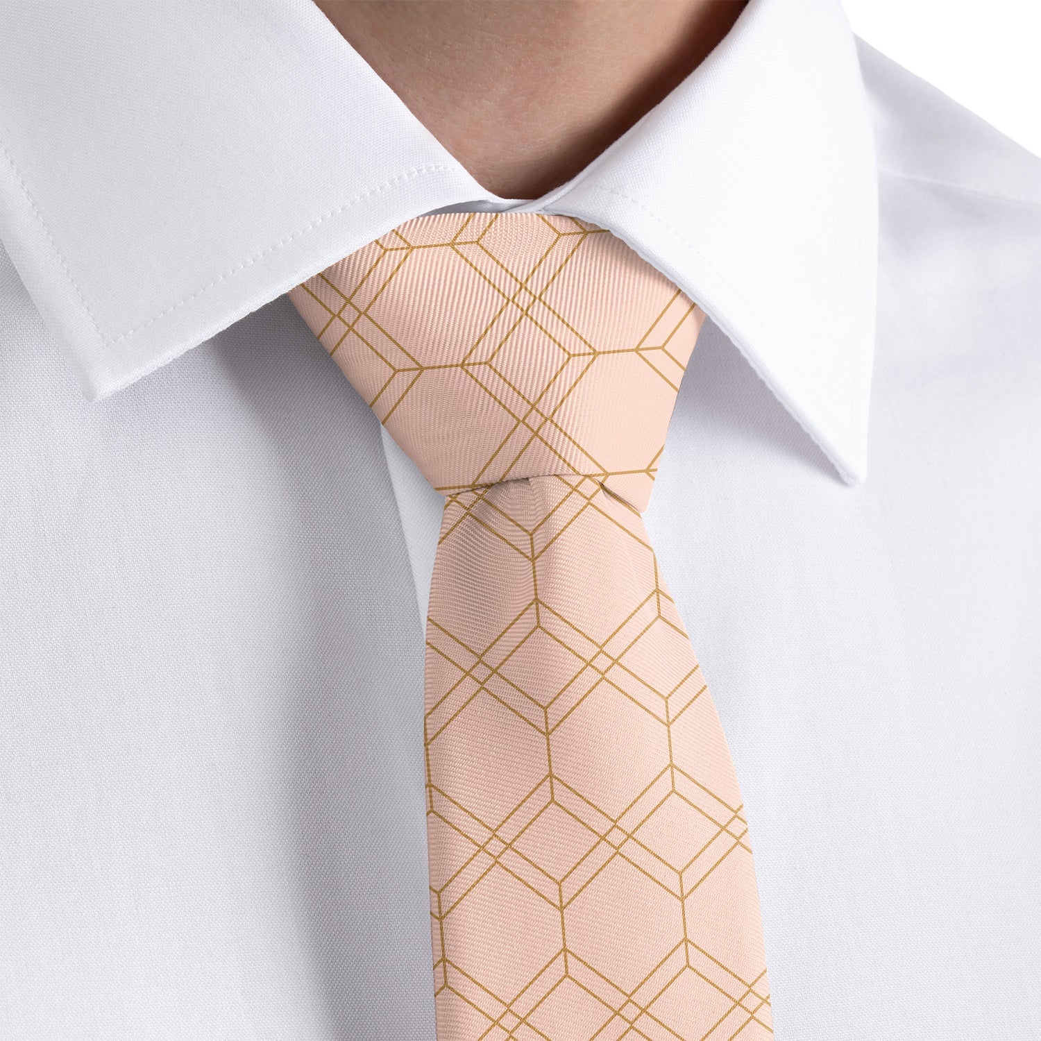 Arcadia Geometric Necktie - Rolled - Knotty Tie Co.