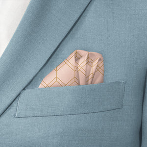 Arcadia Geometric Pocket Square - Wave Fold - Knotty Tie Co.