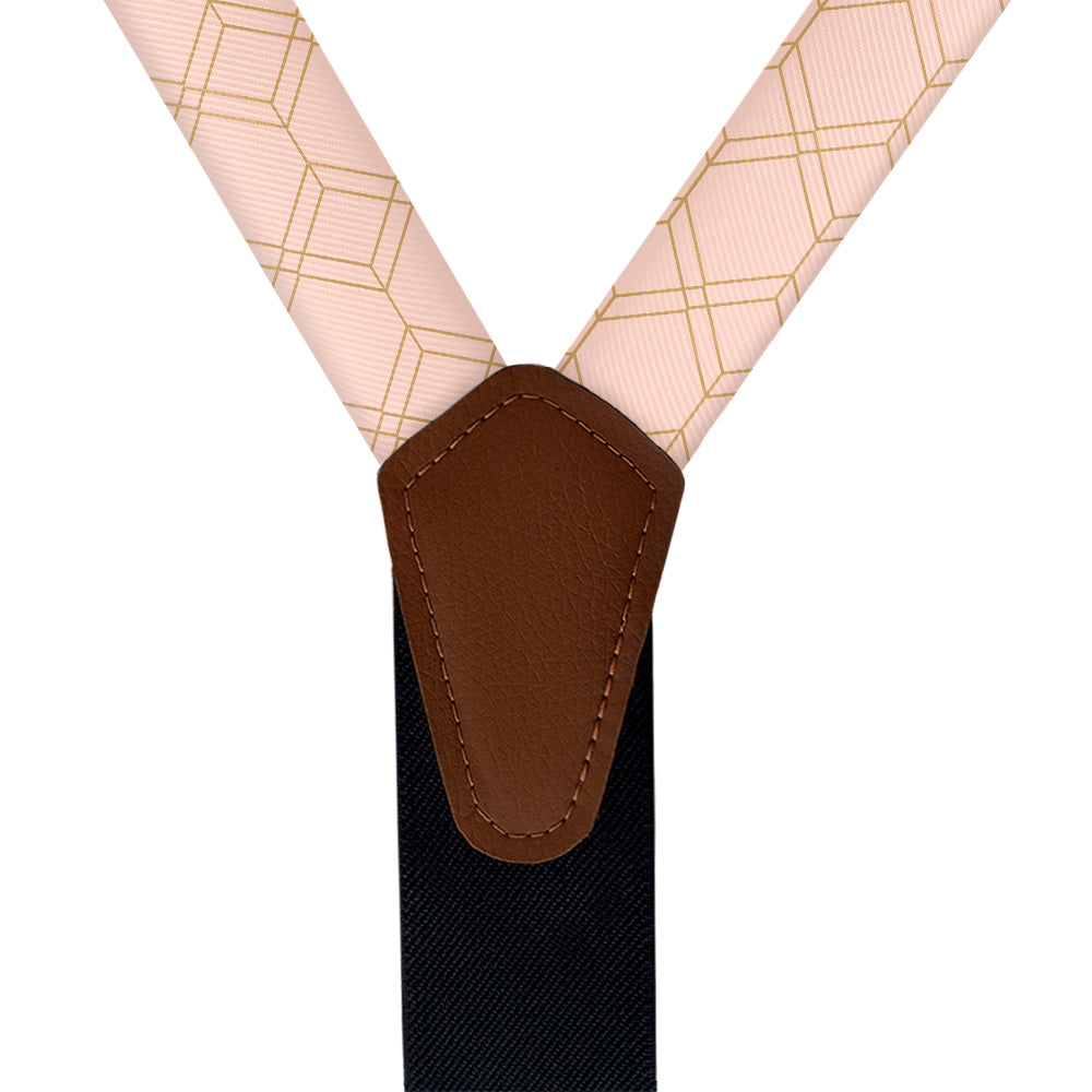 Arcadia Geometric Suspenders - Vegan Leather Y-Back - Knotty Tie Co.