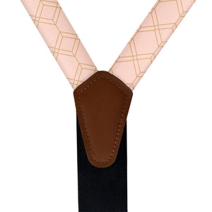 Arcadia Geometric Suspenders - Vegan Leather Y-Back - Knotty Tie Co.