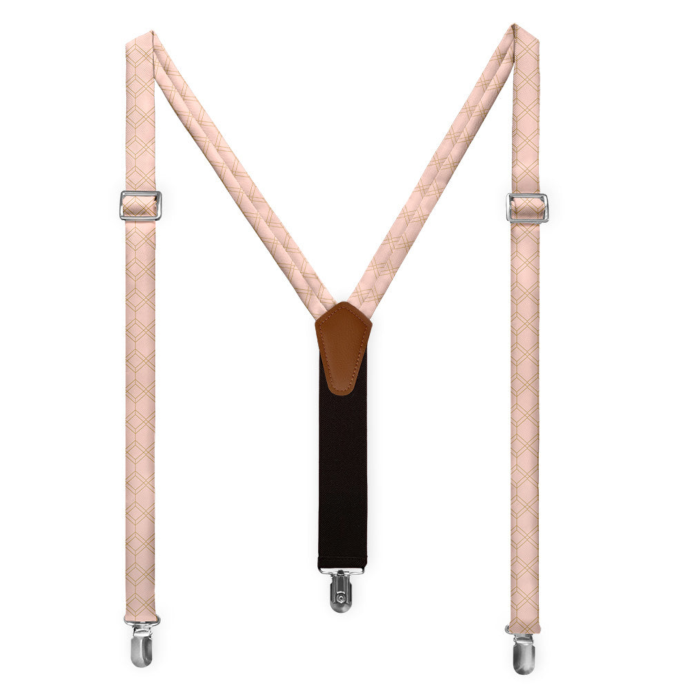 Arcadia Geometric Suspenders - Full Front View - Knotty Tie Co.