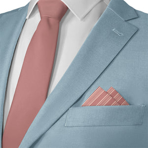 Archer Stripe Pocket Square - Matching Necktie- Knotty Tie Co.