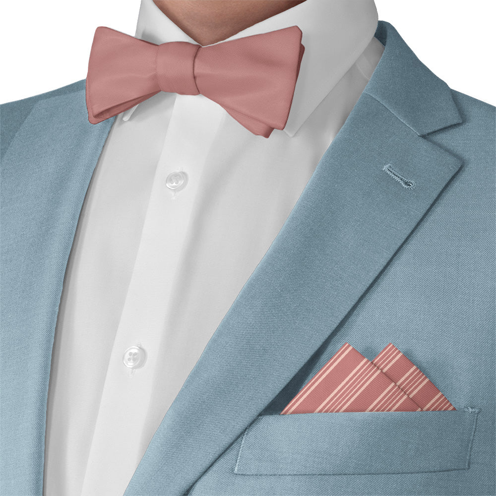 Archer Stripe Pocket Square - Matching Bow Tie - Knotty Tie Co.