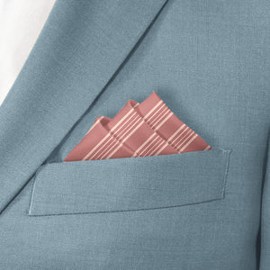 Archer Stripe Pocket Square - Stairs Fold - Knotty Tie Co.