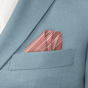 Archer Stripe Pocket Square - Wave Fold - Knotty Tie Co.