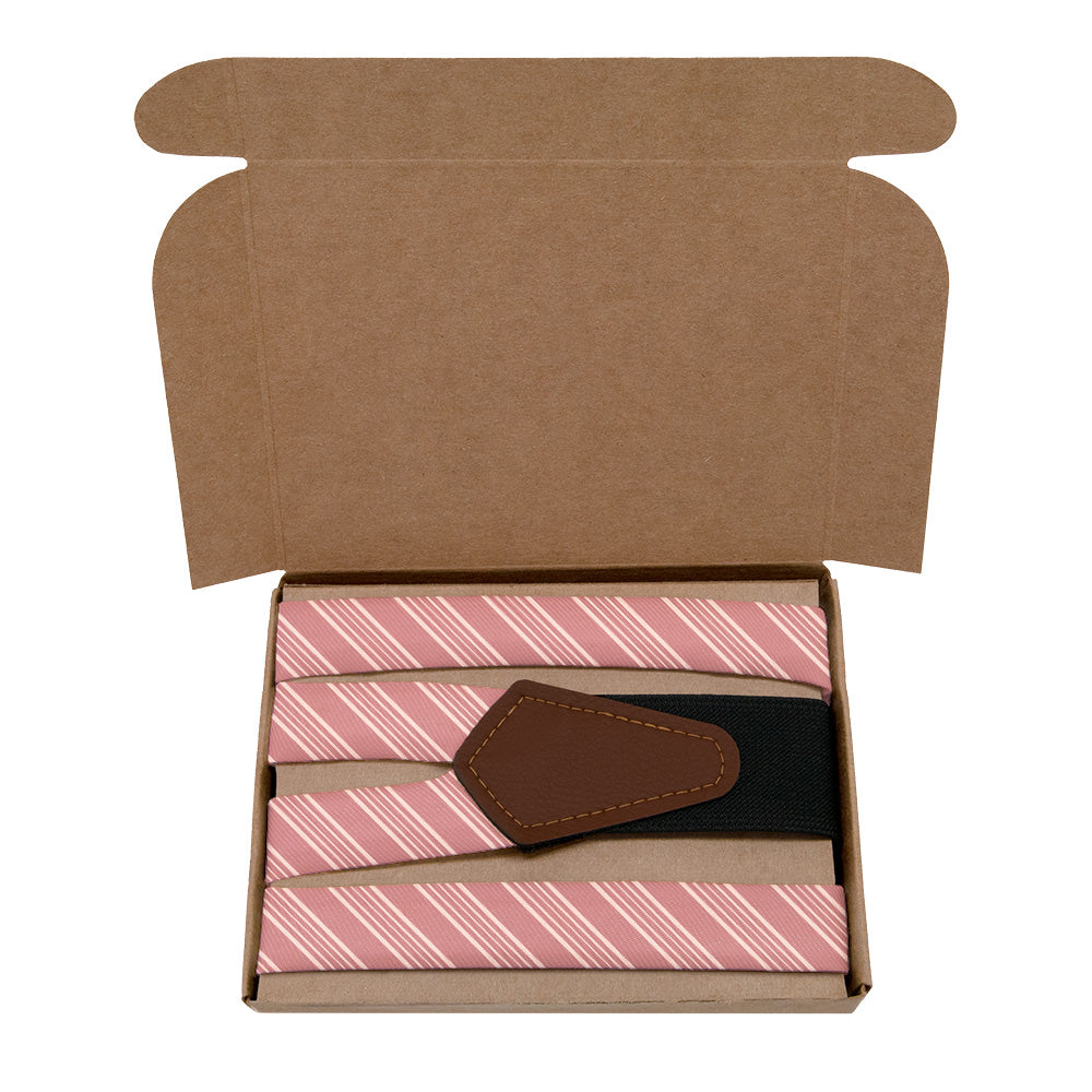 Archer Stripe Suspenders - Kraft Gift Box Packaging - Knotty Tie Co.