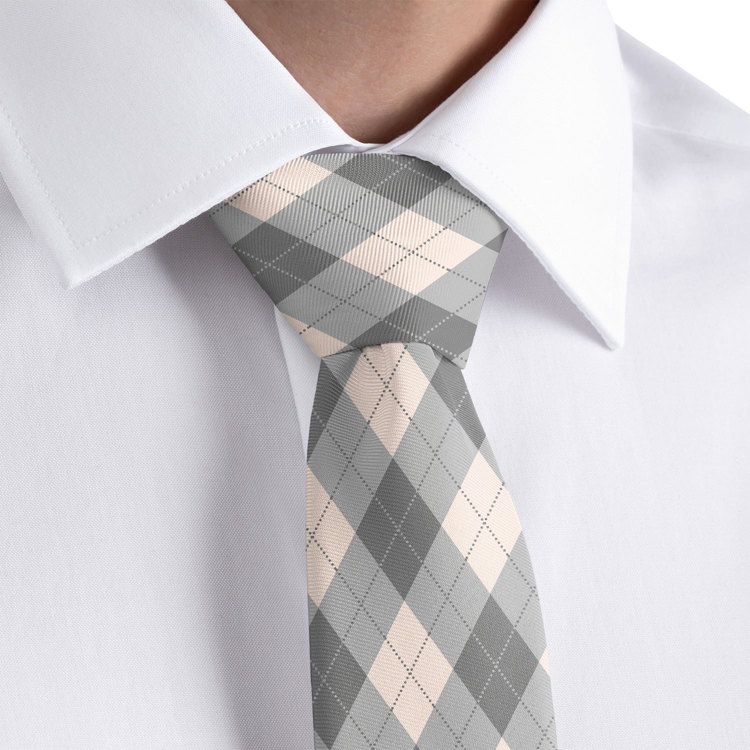 Argyle Plaid Necktie - Rolled - Knotty Tie Co.