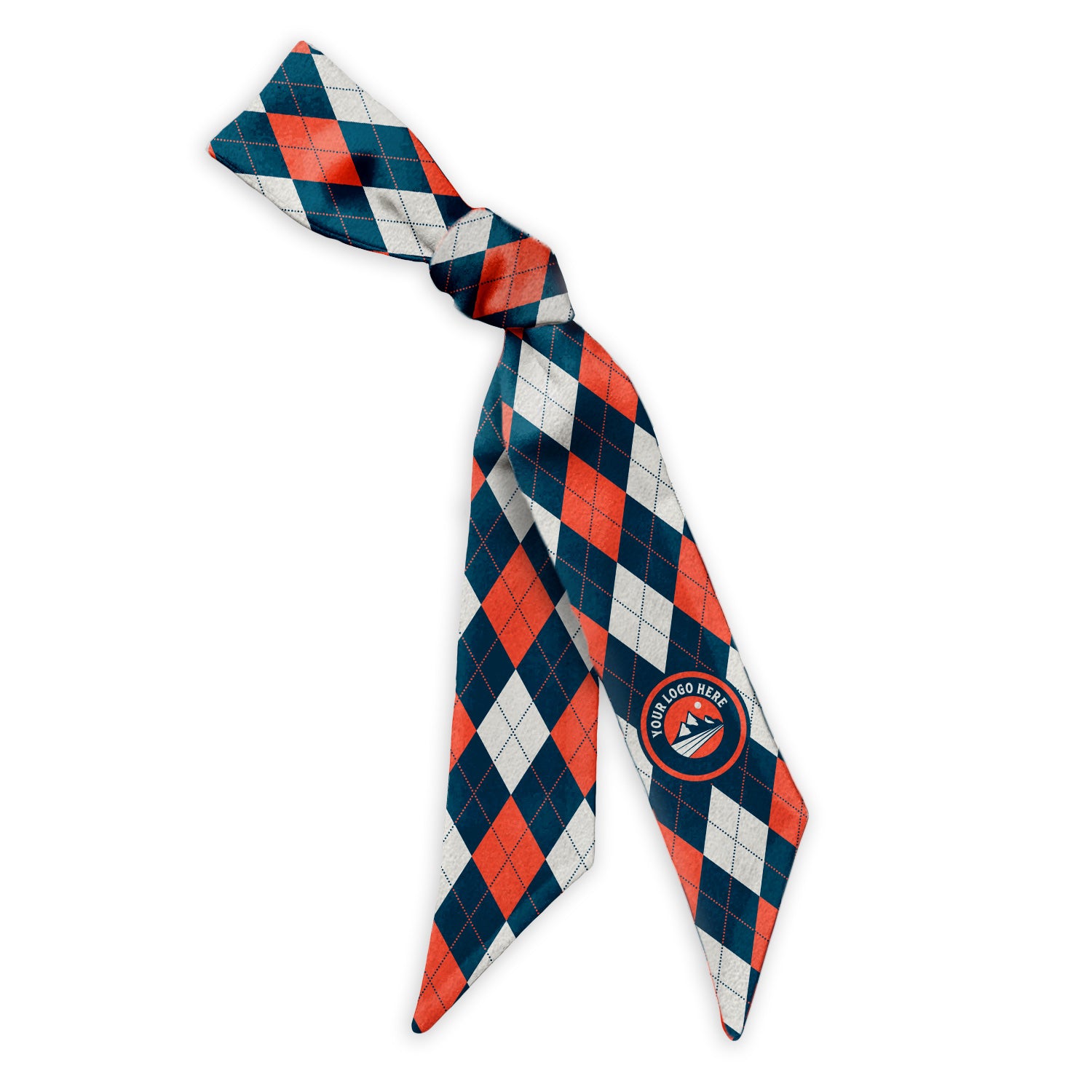 Argyle 1 Hair Flat Lay Logo Scarf - Knotty Tie Co.