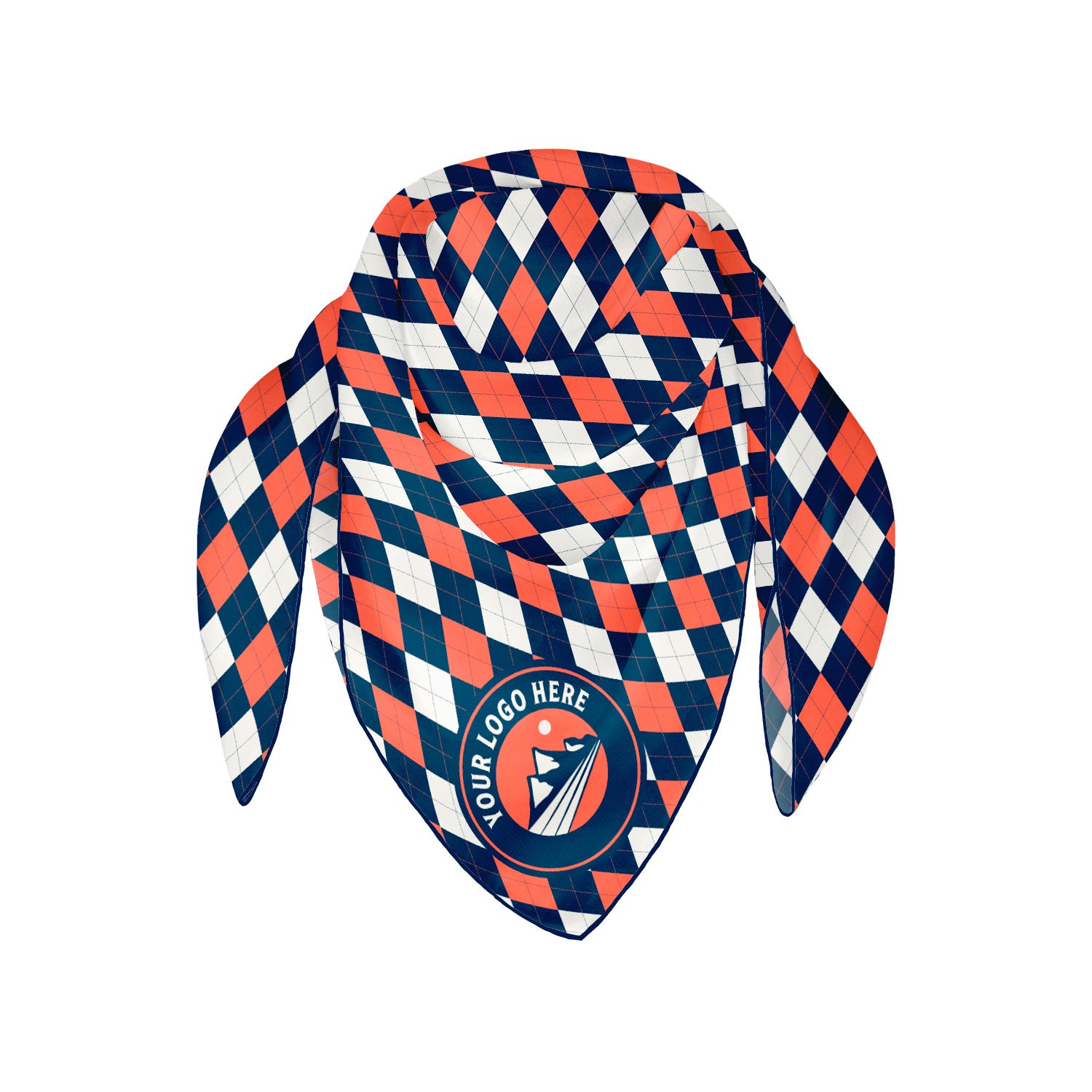 Argyle 1 Square Chiffon Logo Scarf - Knotty Tie Co.