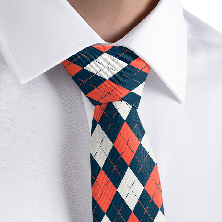 Custom Argyle 1 Logo Tie - Dress Shirt - Knotty Tie Co.