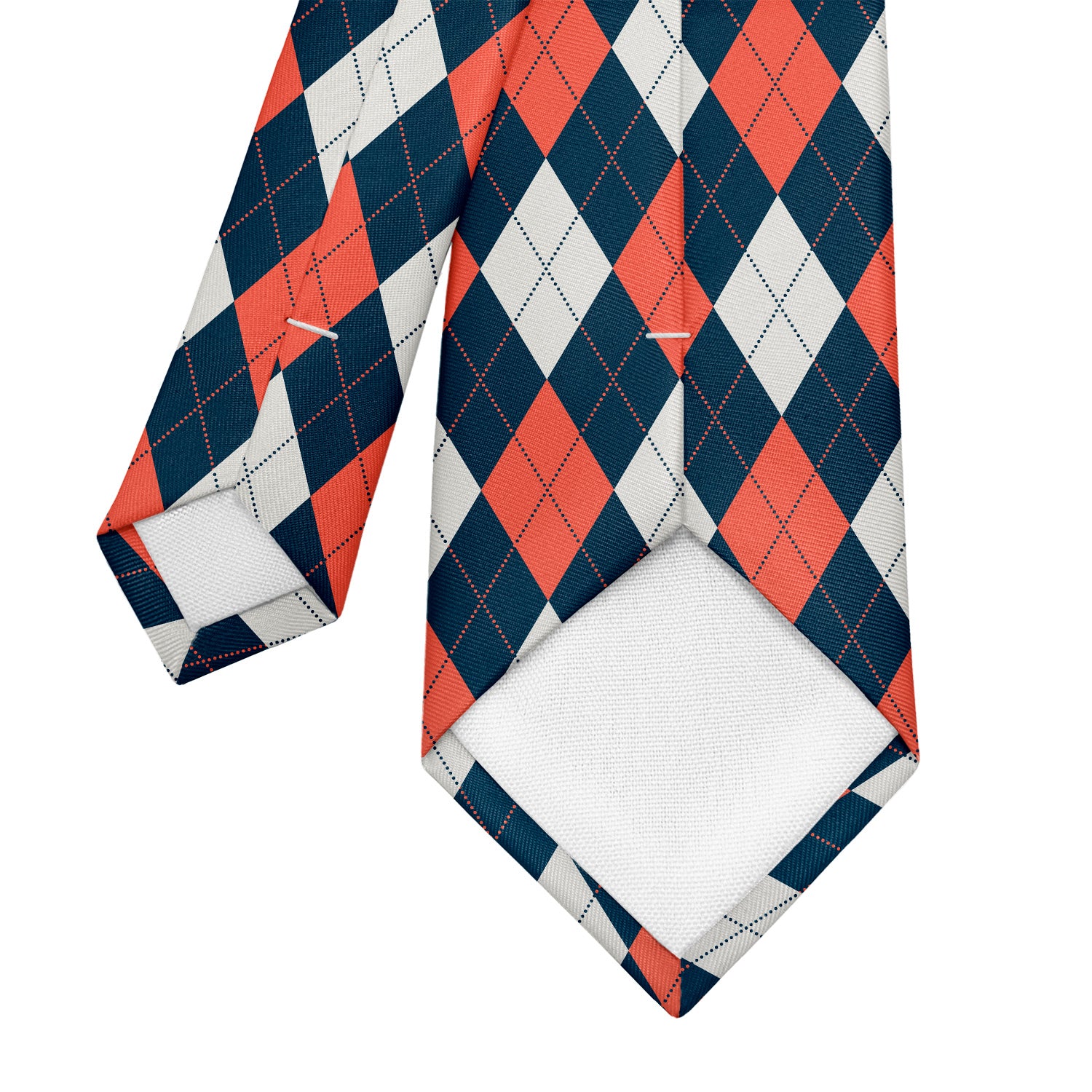 Custom Argyle 1 Logo Tie - Tipping - Knotty Tie Co.