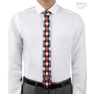 Custom Argyle 1 Logo Tie - Skinny - Knotty Tie Co.