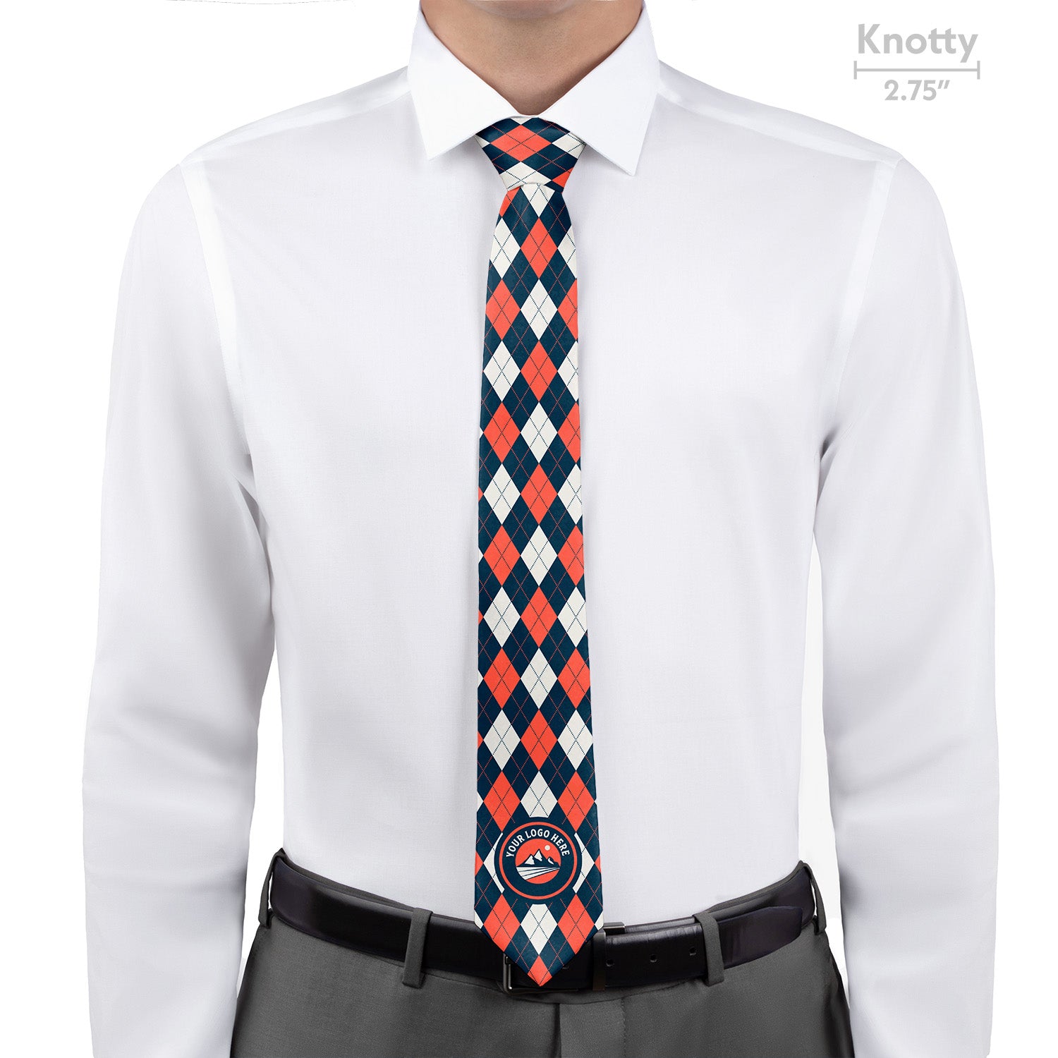 Custom Argyle 1 Logo Tie - Knotty - Knotty Tie Co.