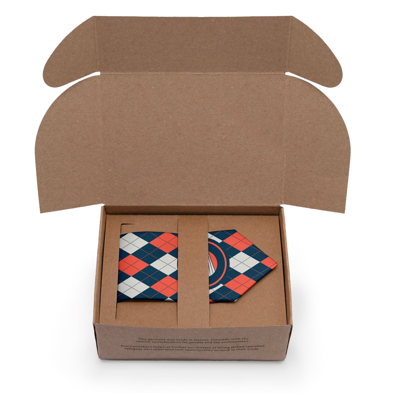 Custom Argyle 1 Logo Tie - Packaging - Knotty Tie Co.