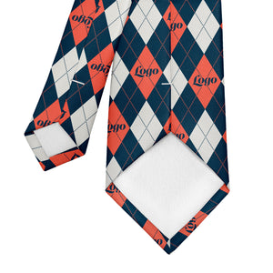 Custom Argyle 2 Logo Tie - Tipping - Knotty Tie Co.