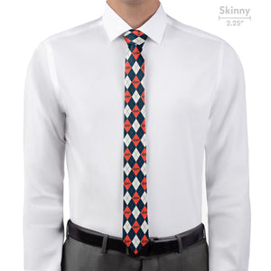 Custom Argyle 2 Logo Tie - Skinny - Knotty Tie Co.