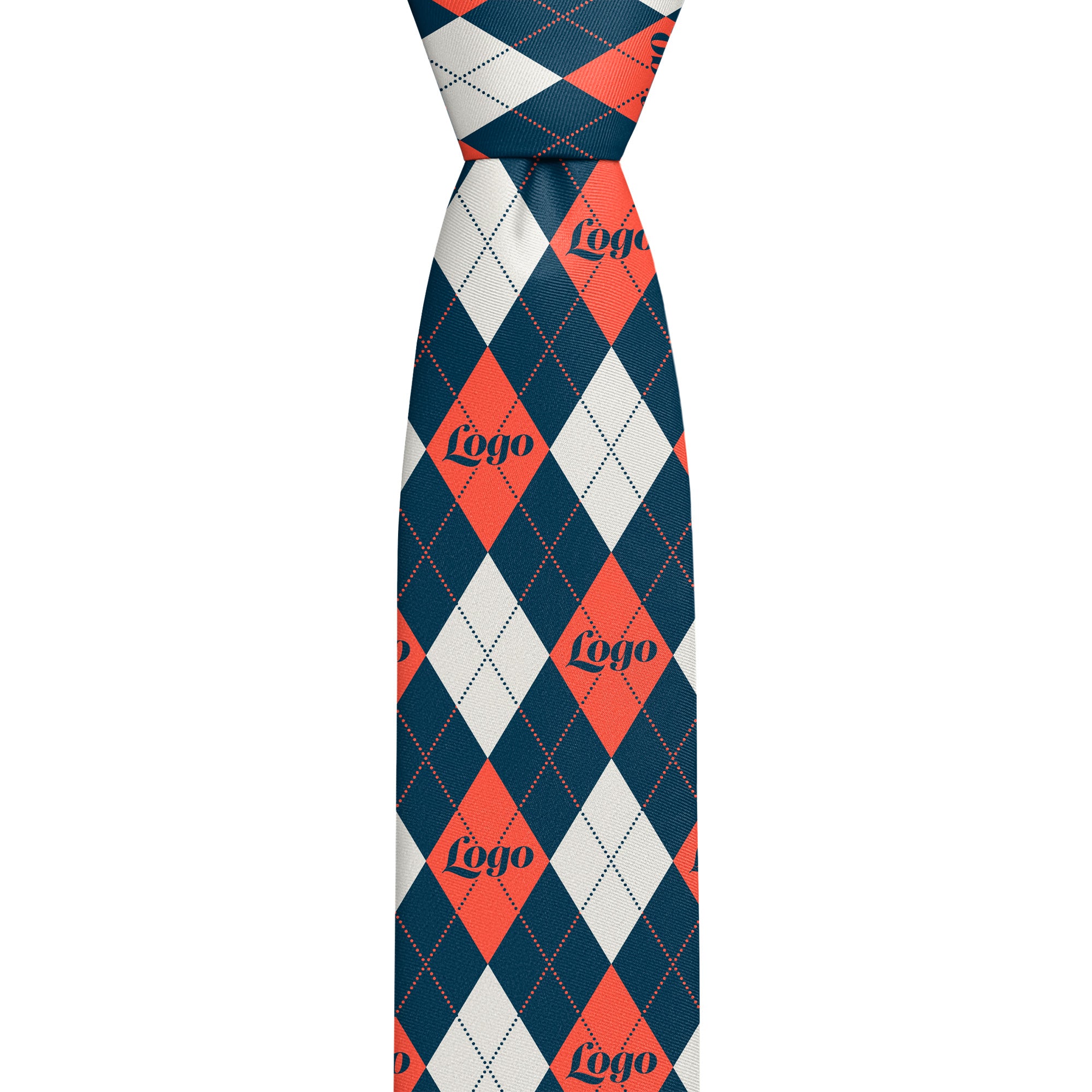 Custom Argyle 2 Logo Tie - Knot - Knotty Tie Co.