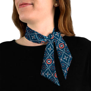 Argyle Floral 2 Hair Neck Logo Scarf - Knotty Tie Co.