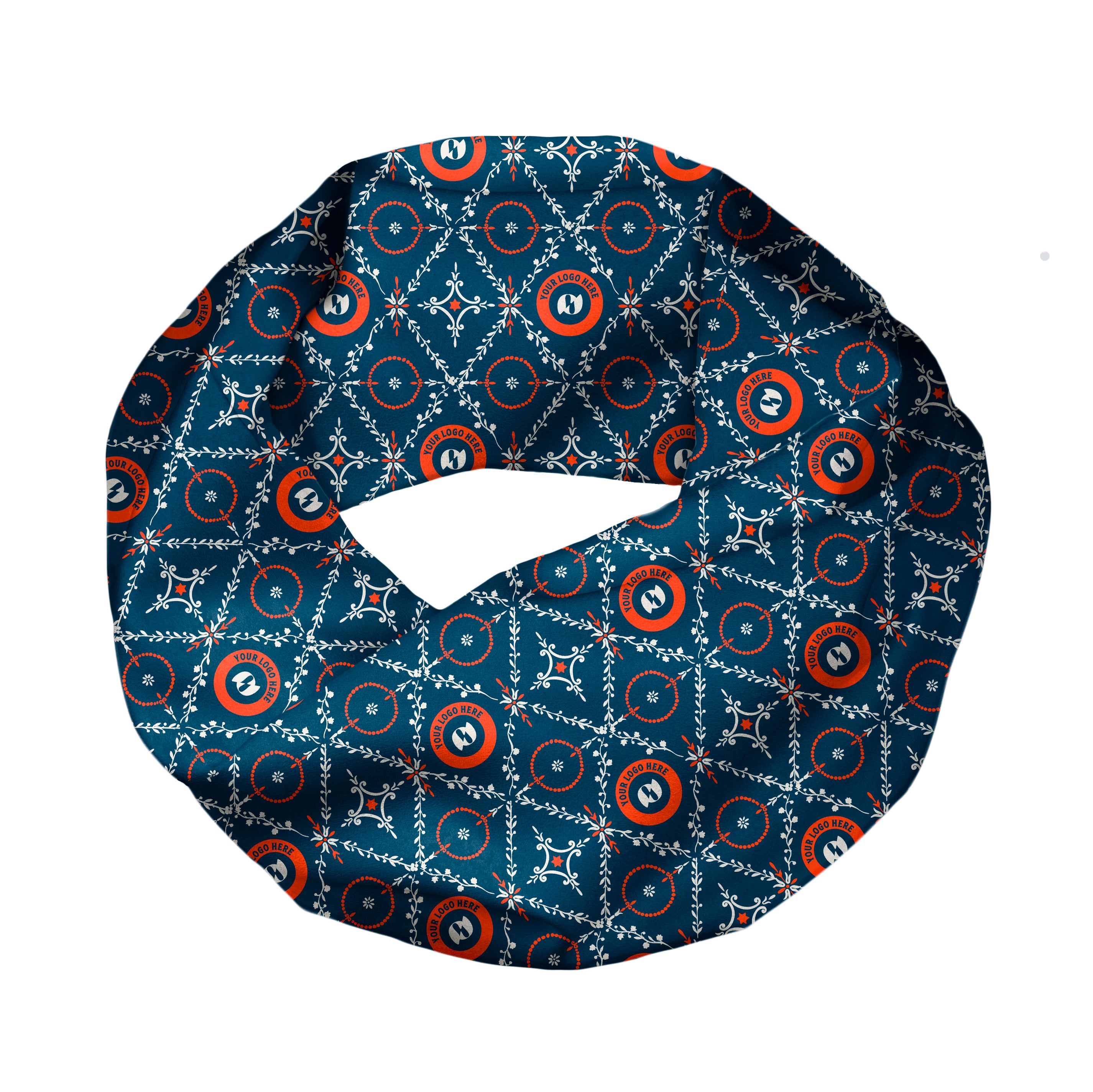 Argyle Floral Infinity Logo Scarf - Knotty Tie Co.