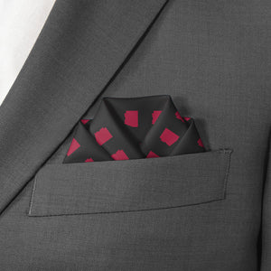 Arizona State Outline Pocket Square - Scalloped Fold - Knotty Tie Co.