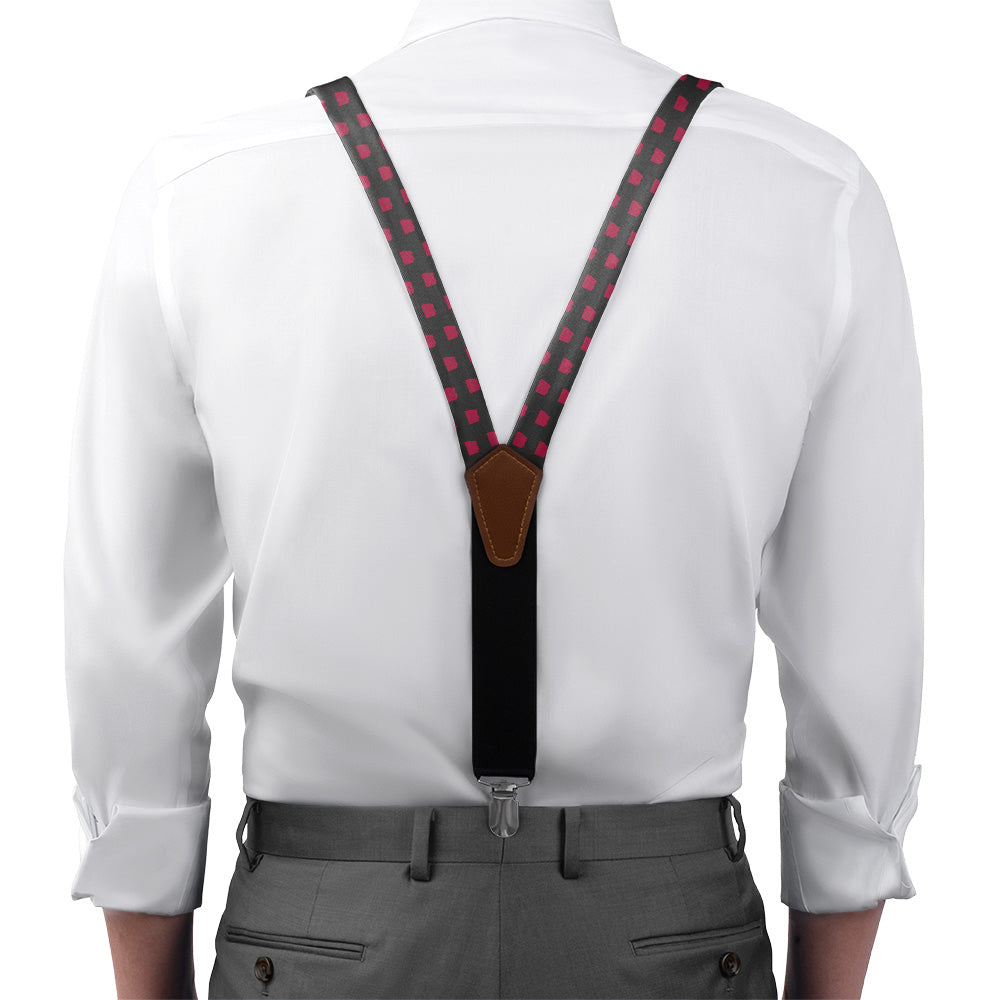 Arizona State Outline Suspenders - On Model Front View - Knotty Tie Co.