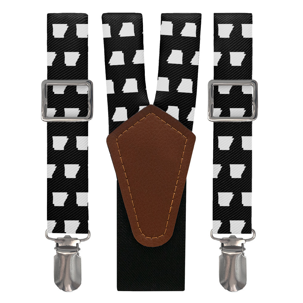 Arkansas State Outline Suspenders - Main View - Knotty Tie Co.