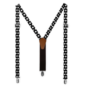 Arkansas State Outline Suspenders - Full Front View - Knotty Tie Co.