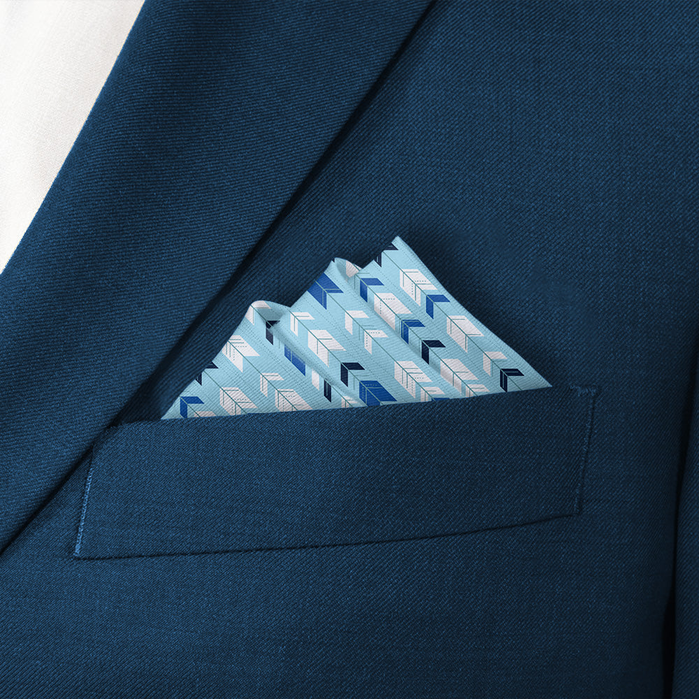 Arrow'd Pocket Square - Stairs Fold - Knotty Tie Co.