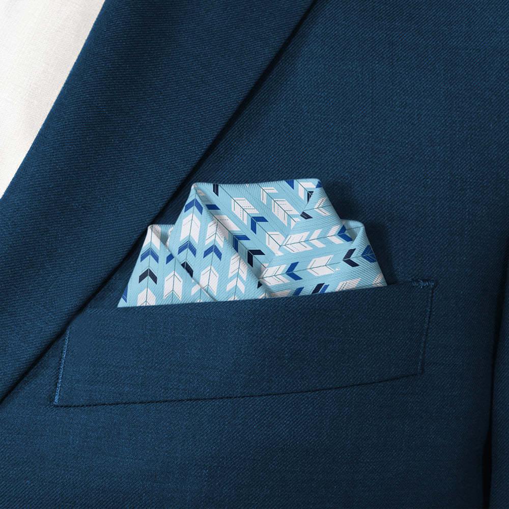 Arrow'd Pocket Square - Scalloped Fold - Knotty Tie Co.